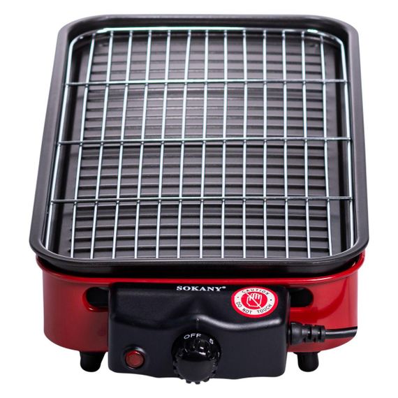Електричний гриль настільний червоний 1500 Вт Sokany SK-6112 | Зображення 4