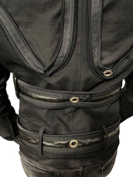 Мужская куртка ANDRE в стиле Cyberpunk / Techwear - Черная, Размер L (Водотталкивающая) | Зображення 8