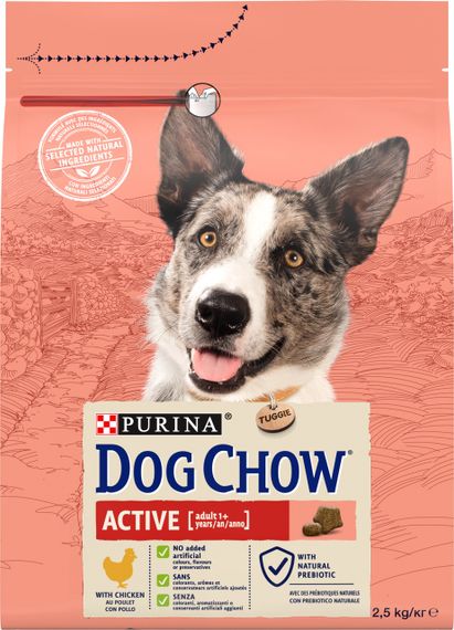 Сухий корм для активних собак з куркою Dog Chow Active Chicken 2.5 кг