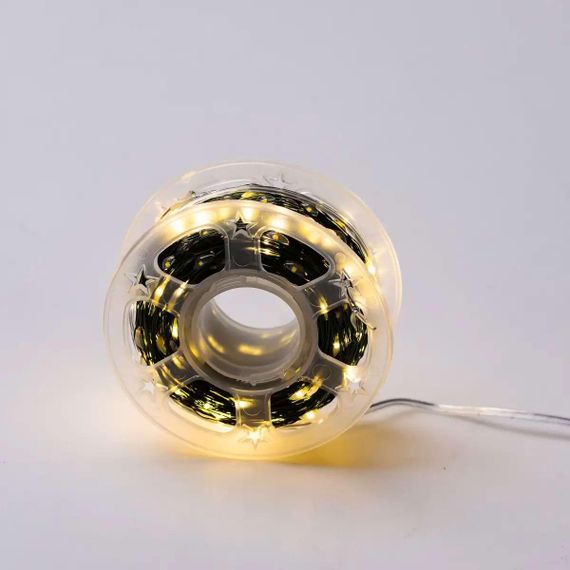 Гірлянда роса на пульті 50 метрів на 500 led світлодіодів крапля на зеленому дроті жовта 500L50MGY | Зображення 8