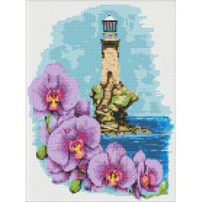 УЦЕНКА!!! Алмазная мозаика "Маяк с орхидеями" ©Анна Кулик AMO7622-UC 30х40 см