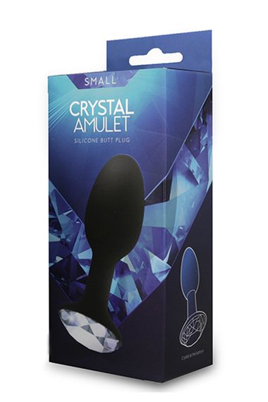 Анальна пробка C каменем CRYSTAL AMULET SMALL, Черный | Зображення 1