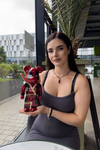 Bearbrick Dead Pool дизайнерська статуетка ведмідь Беарбрік 28 см mb025, червоний | Зображення 3