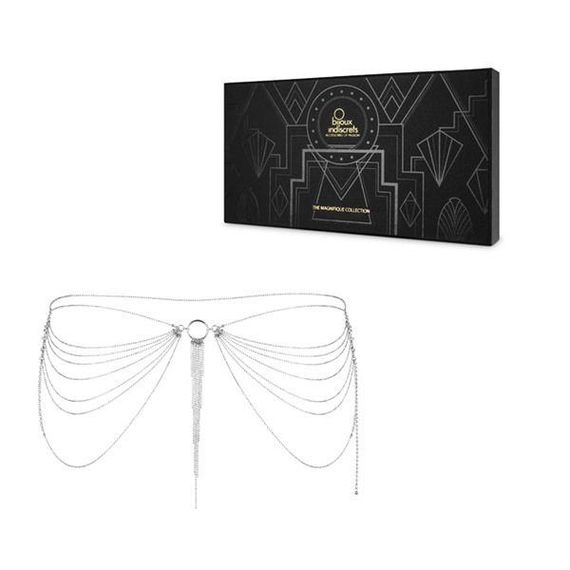Ланцюжок трусики або ліф Bijoux Indiscrets Magnifique Waist Chain - silver, прикраса на тіло Sex Aura | Зображення 3