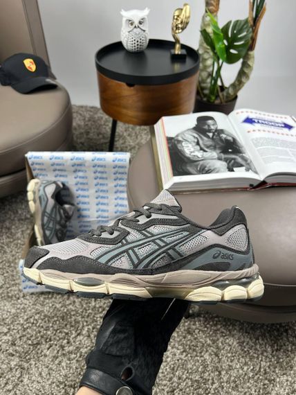 Чоловічі кросівки ASICS Gel-NYC Grey Beige Brown (замша , текстиль) | Зображення 5