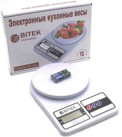 Ваги електронні ВІТЕК SF-400 настільні ваги для зважування продуктів до 10 кг | Зображення 1