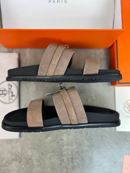 Сланці Hermes Jackson etoupe чоловічі коричневі  ob413 | Зображення 6