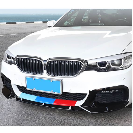 Накладка на передній бампер Lip V5 (для M-Sport 2017-2020, Карбон) для BMW 5 серія G30/31 рр | Зображення 1