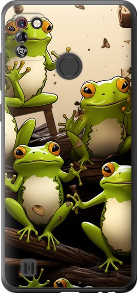 Чехол на Tecno Pop 4 Pro BC3 Жабки "5656u-2444-17620"