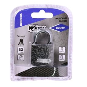 Замок навісний залізний BC1330 30 мм Werk