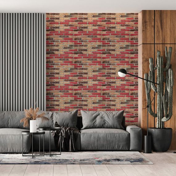 Самоклеюча декоративна 3D панель 700х770х3мм Катиринославська цегла (047-3) SW-00000695 | Зображення 4