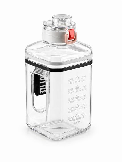 Спортивная Бутылка 2200 мл (Gallon) из белого прозрачного и безопасного пластика (BPA Free) | Зображення 1