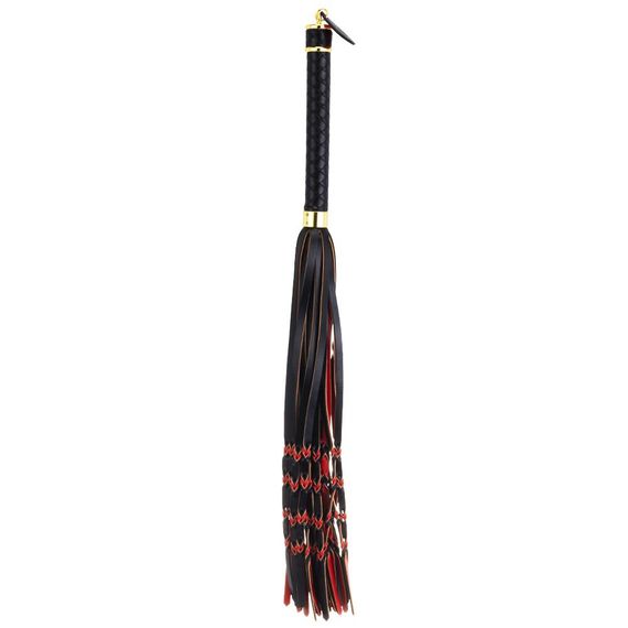 Флогер LOCKINK SEVANDA Red & Black Braided Tail Flogger, червоно-чорний, хвости з вузликами | Зображення 1
