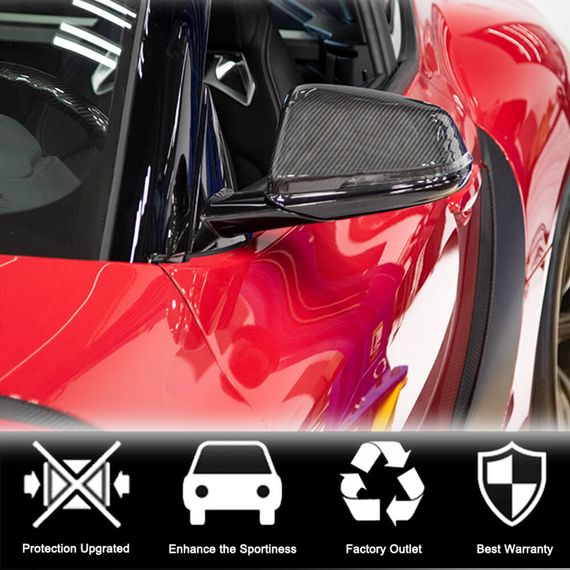 Накладки дзеркала (Карбон) для Toyota Supra 2019- рр | Зображення 2