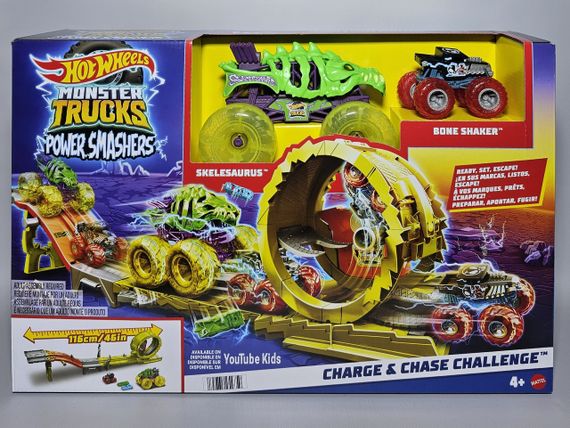 Трек Хот Вилс Монстр-трак Заряжай и преследуй Оригинал Hot Wheels Monster Trucks Race & Chase Challenge | Зображення 5