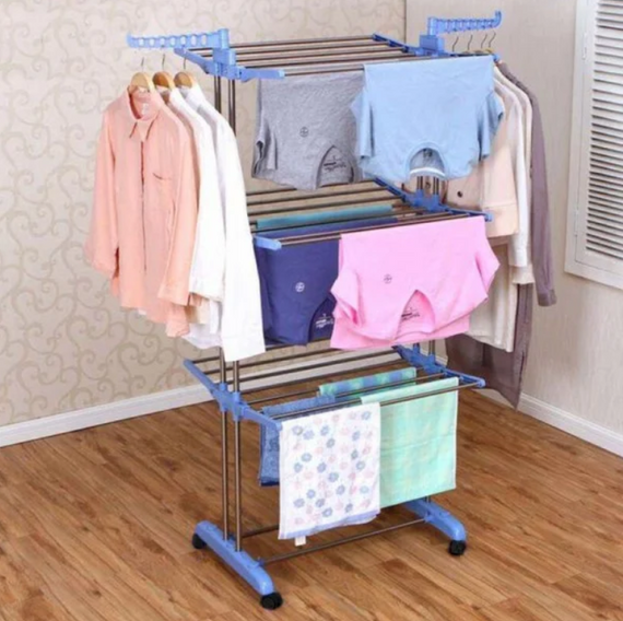 Багатоярусна сушарка для білизни, речей, одягу Garment rack with wheels складана | Зображення 7
