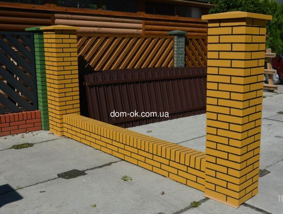 Стопчик бетонний, імітація клінкерної цегли, розмір 220х220мм | Зображення 6