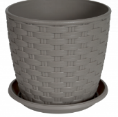 Вазон Ротанг з підставкою 16*15см какао Алеана