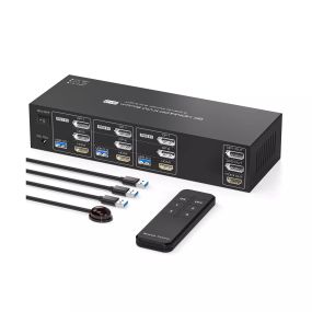 8K KVM 3x3 переключатель 3 монитора 3 компьютера HDMI+2 Displayport 4K144 Гц KVM-переключатели