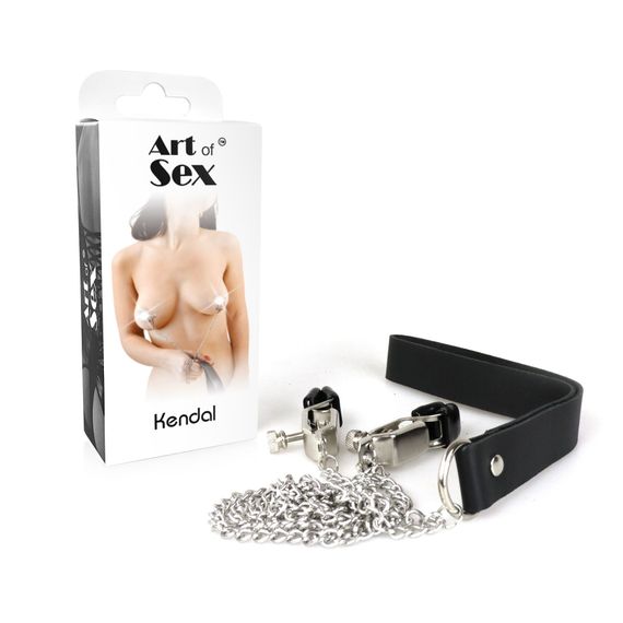 Затискачі для сосків із повідцем на металевому ланцюжку Art of Sex - Kendal | Зображення 3