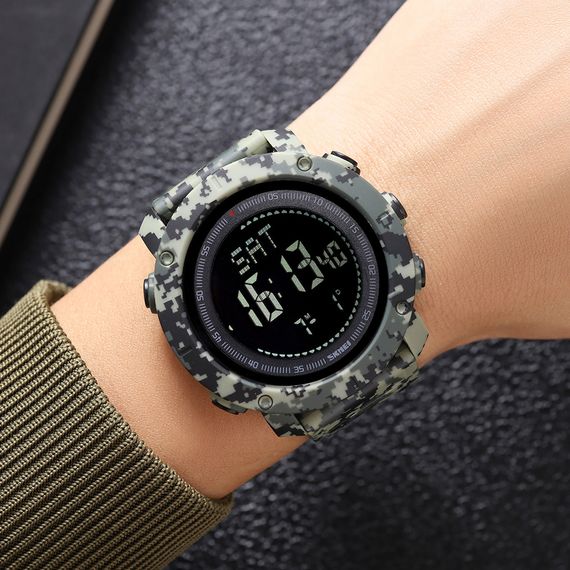 Чоловічий годинник Skmei 2095CMGN Camo Green + Compass | Зображення 3