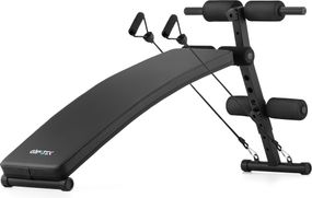 Наклонная скамья для тренировок пресса Gymtek XL200 с эспандерами для дома