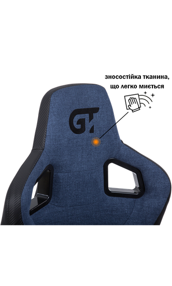 Кресло геймерское GT RACER X-8005 Dark blueBlack | Зображення 1