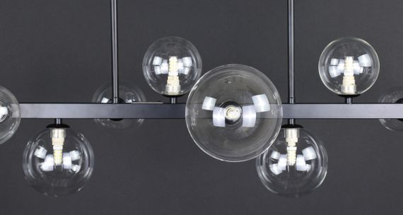 Люстра стельова на 10 лампочок 27864 Чорний 35-65х28х98 см. | Зображення 2