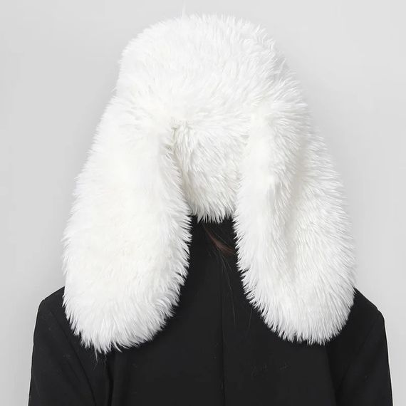 Пухнаста шапка з вушками кролика Жовтий One Size 54-57р (1278) | Зображення 6