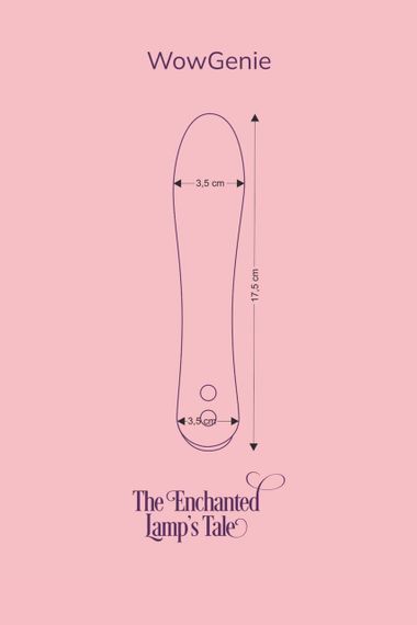 Вибратор с подогревом FairyGasm WowGenie blue, подогрев до 42 °C | Зображення 7