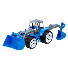 Детская игрушка "Трактор BAMS 2 ковша” 007/8BMS(Blue) размер 37х20х19 см