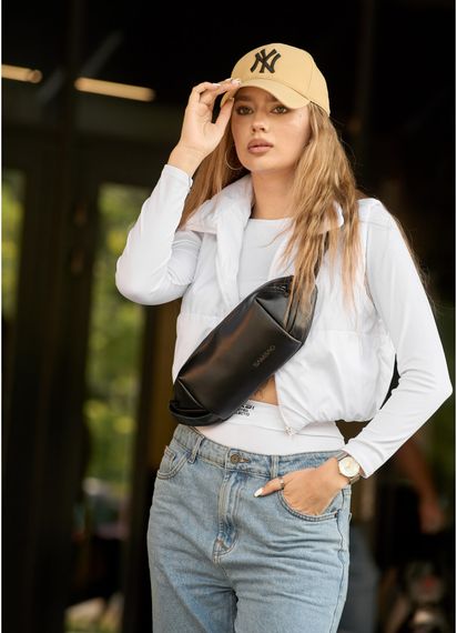 Жіноча сумка бананка Sambag Holster MSH чорна 36 × 14 × 4 см (87119101) | Зображення 3