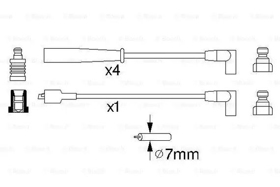 Комплект дротів запалювання FORD SIERRA, BOSCH (0986356873) | Зображення 4