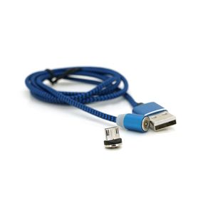 Магнитный кабель Ninja USB 2.0/Micro, 1m, 2А, индикатор заряда, тканевая оплетка