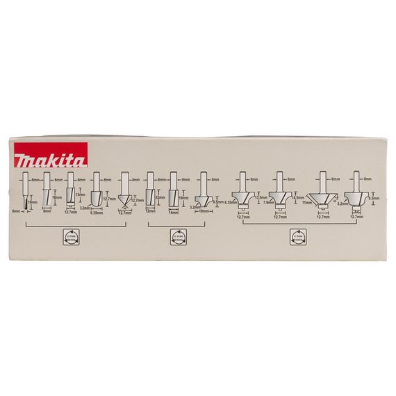 Набір фрез під патрон 6 мм (12 шт) Makita D-57065 | Зображення 4