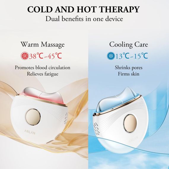 Електричний EMS Gua Sha ANLAN Масажер для обличчя проти зморшок | Світловий масажер (синій, фіолетовий, червоний) | Зображення 5