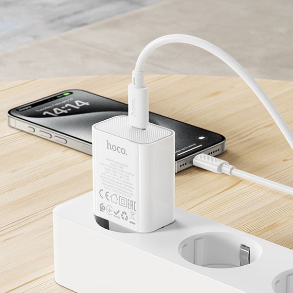 МЗП Hoco C143A Benefit PD20W (1USB-C) White | Зображення 7