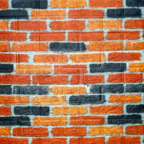 Самоклеюча 3D панель під бежево-коричневу цеглу катеринослав 700х770х3мм (047-3m) SW-00001440