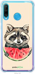 Чохол на Huawei P30 Lite Єнотик з кавуном "4605sp-1651-2448"
