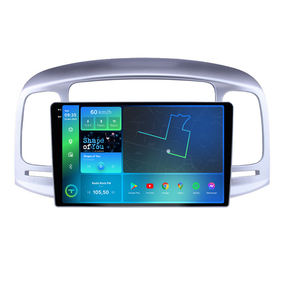 Штатна магнітола Torssen 2K Hyundai Accent 2006-2011 FL9 4+64Gb 4G Carplay DSP | Зображення 1