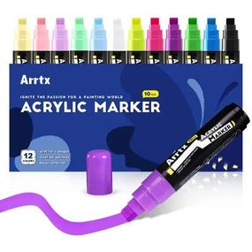 Художественный маркер Arrtx акриловые AACM-0510-12A, 12 цветов (LC303274)