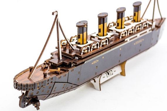 Конструктор Puz-00938 / Арт-26912 "Титанік"дерев'яний, 269 дет.,р.45x5x12.5 см PuzzleOK | Зображення 3
