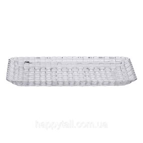 Блюдо для закусок стеклянное 25*12,5*1,5 см прямоугольное HP-YH-33