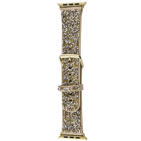 Ремінець Bling World Rock Diamond для Apple Watch 38/40/41/42mm(ser.10) Золотий
