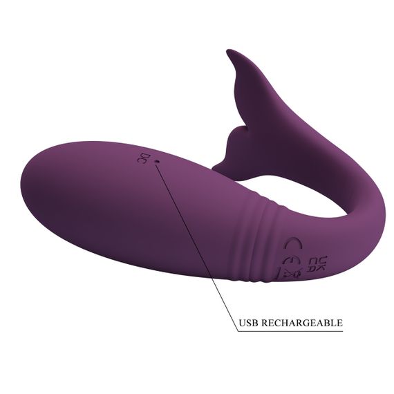 Вібратор для двох PRETTY LOVE Jayleen, 12 vibration functions Mobile APP Long-distance Control Sex Aura | Зображення 4
