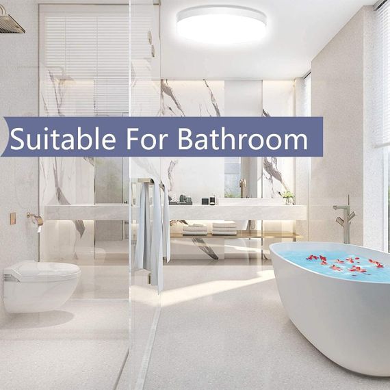 Светильник потолочный круглый LED 23 см, 36W, холодный белый свет 6500K, встроенная светодиодная лампа, люстра | Зображення 5