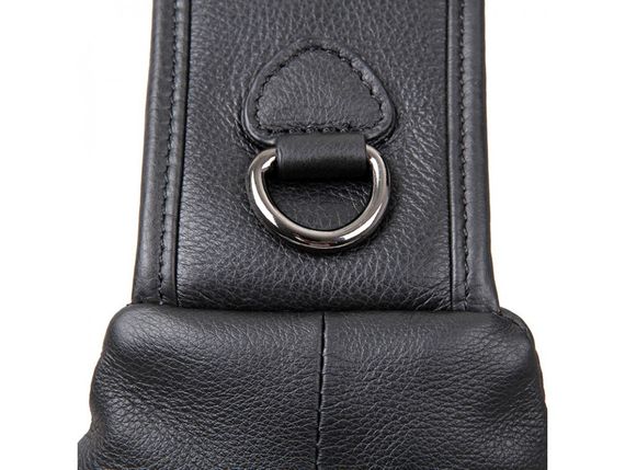 Шкіряний чорний чоловічий слінг рюкзак на одне плече TIDING BAG A25F-617-1A | Зображення 3