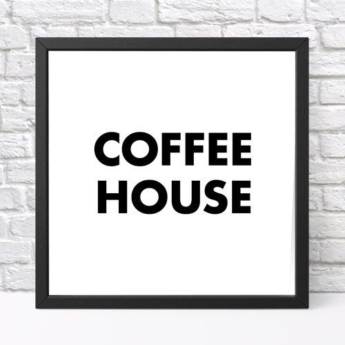 Постер у рамці Coffee house 30x30 см (KMT_COF008_BL)