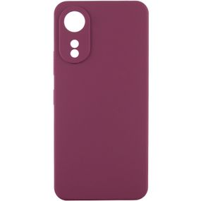 Чохол Silicone Cover Lakshmi Full Camera (AAA) для Oppo A78 4G Бордовий / Plum