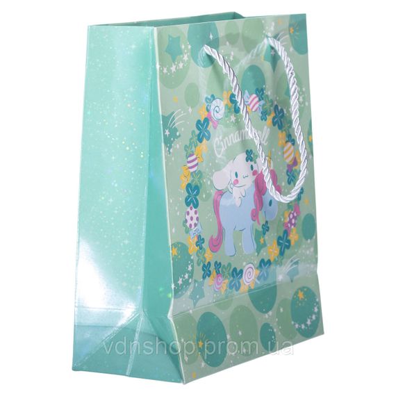 Набір подарункових пакетів з паперу 12 (шт.) Cinnamoroll картонні гарні пакети для подарунків 19×9.5×24.5 (см) М'ятний | Зображення 1